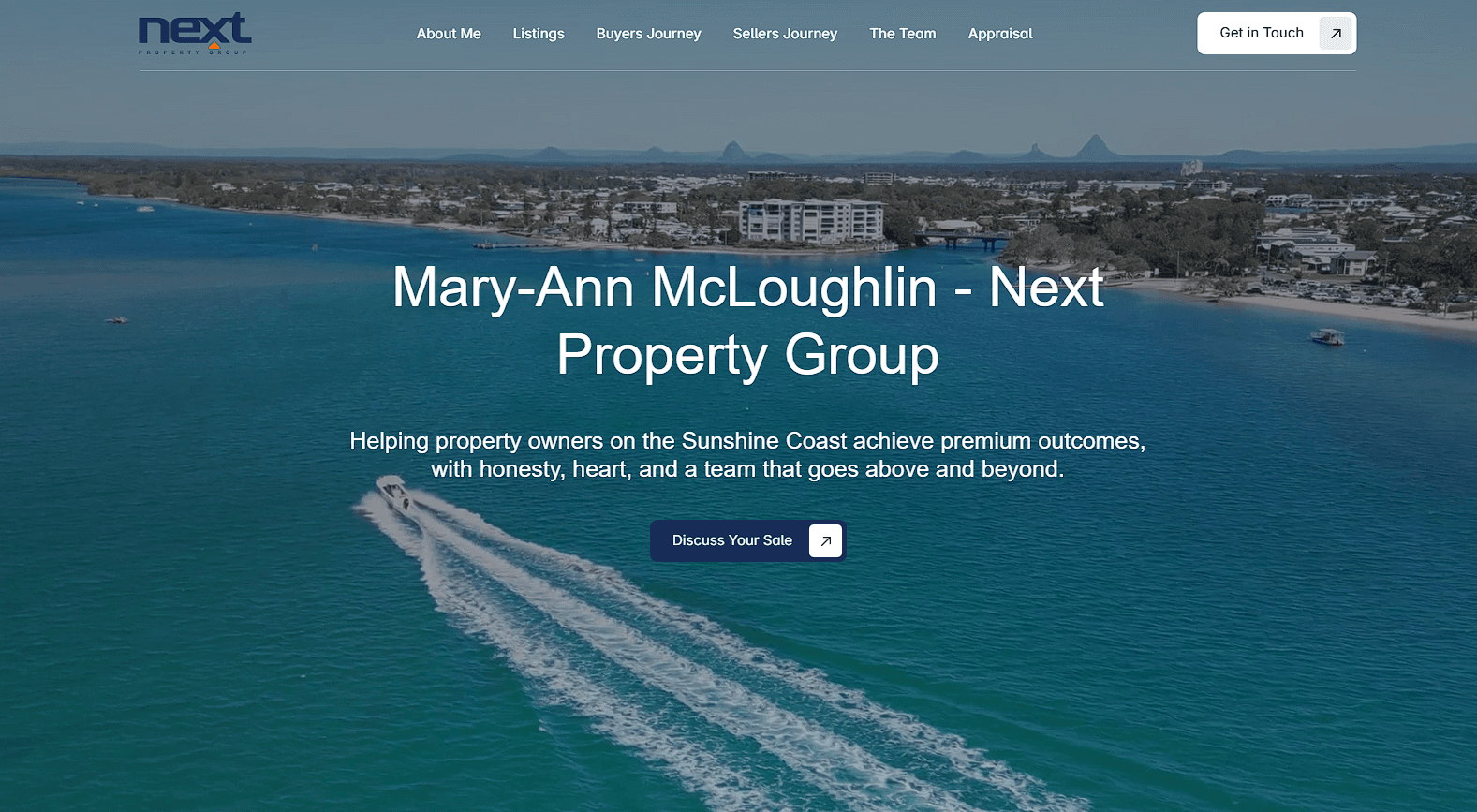 Mary-Ann McLoughlin real estate agent homepage example